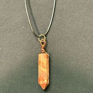 Red Jasper Stone Pendant Necklace